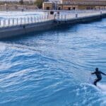 The Wave closes. Big wave surfing with women. Baby shark meets baby surfer.