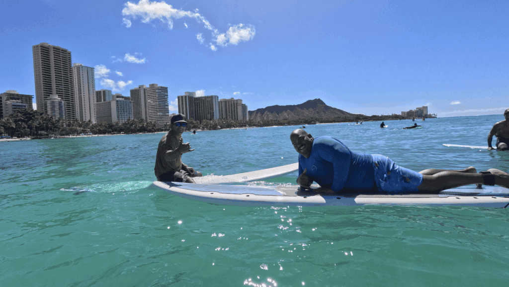 Surf lessons go free