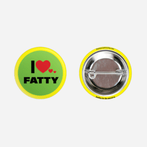 Mini wee I Love Fatty button